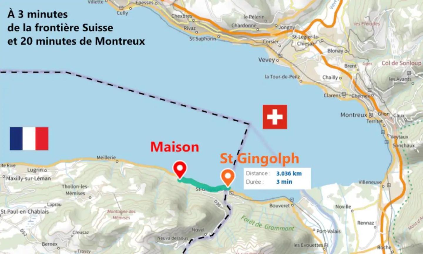 Chez Malou & Hugo Vue Lac Proche Suisse & Stations ! Saint-Gingolph Exterior foto